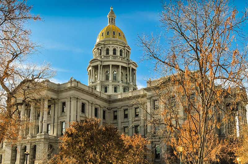 The Colorado Capitol building in Denver.
